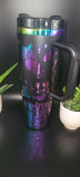 Horse and flowers, Horse Lover, Horseriding 40oz Double Wall Insulated Tumbler with Handles Gift for mom, sister
