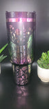 Horse and flowers, Horse Lover, Horseriding 40oz Double Wall Insulated Tumbler with Handles Gift for mom, sister