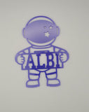 Personalized Astronaut Name Sign  Outer Space Boys Bedroom Decor, Nursery Wall or Door Hanger, Custom Acrylic or Wood Kids Room Gift
