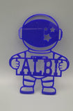 Personalized Astronaut Name Sign  Outer Space Boys Bedroom Decor, Nursery Wall or Door Hanger, Custom Acrylic or Wood Kids Room Gift