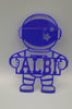 Personalized Astronaut Name Sign  Outer Space Boys Bedroom Decor, Nursery Wall or Door Hanger, Custom Acrylic or Wood Kids Room Gift