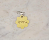 Retro Flower Backpack Tag Letter Name Keyring Bag Tag. Back to School. Children's name tag Stocking Filler Acrylic