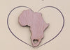 Africa Map Handmade Wooden Pocket hug token love gift little pocket hug, pick me up pocket hug token