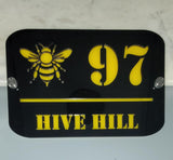 Bee, bumble bee House Number, House Number Sign, Door Sign, Door Number, Modern, Acrylic, House Name, Address Sign, First Home,