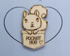 Squirrel Handmade Wooden Pocket hug token love gift little pocket hug, pick me up pocket hug token