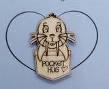 Seal Handmade Wooden Pocket hug token love gift little pocket hug, pick me up pocket hug token