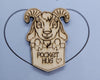 Goat Handmade Wooden Pocket hug token love gift little pocket hug, pick me up pocket hug token