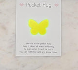 Butterfly Pocket hug token love gift thinking of you  little pocket hug, pick me up pocket hug token Acrylic - 35 colours