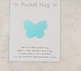 Butterfly Pocket hug token love gift thinking of you  little pocket hug, pick me up pocket hug token Acrylic - 35 colours