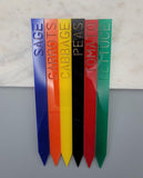 Seed Markers, Plant markers, Flower Markers, Fruit Markers, Vegetable Markers & Stakes, Herb Markers Labels, Vegetable, Garden  Acrylic