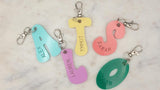 Retro Letter Backpack Tag Letter Name Keyring Bag Tag. Back to School. Children's name tag Stocking Filler Acrylic Keychain