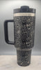 Trick or Treat Halloween, ghosts, spiders, Boo 40oz Double Wall Insulated Tumbler with Handles Gift