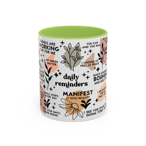 Empowering Affirmation Coffee Mug, Motivational Daily Reminders Cup, Self-Love Gift, Positive Vibes Mug, Inspirational Kitchen Decor