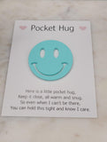 Smiley face, happy face Pocket hug token love gift thinking of you  little pocket hug, pick me up pocket hug token Acrylic - 35 colours