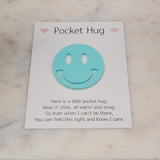 Smiley face, happy face Pocket hug token love gift thinking of you  little pocket hug, pick me up pocket hug token Acrylic - 35 colours