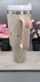 Cherry blossoms Birds, Toucan, Parrot, Bird of Paradise, Tropical Plants 40oz Laser Engraved 40oz Double Wall Insulated Tumbler with Handles