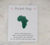 Africa Pocket hug token love gift thinking of you  little pocket hug, pick me up pocket hug token Acrylic - choose your colour Acrylic