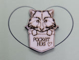 Fox Handmade Wooden Pocket hug token love gift little pocket hug, pick me up pocket hug token