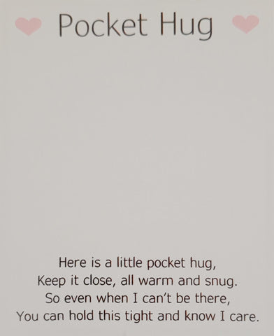 Hippo Handmade Wooden Pocket hug token love gift little pocket hug, pick me up pocket hug token