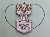 Meerkat Handmade Wooden Pocket hug token love gift little pocket hug, pick me up pocket hug token