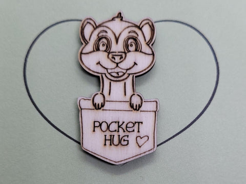 Meerkat Handmade Wooden Pocket hug token love gift little pocket hug, pick me up pocket hug token