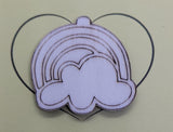 Rainbow Handmade Wooden Pocket hug token love gift little pocket hug, pick me up pocket hug token