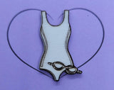 Swimming Swimmer, costume, sport Handmade Wooden Pocket hug token love gift little pocket hug, pick me up pocket hug token