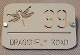 Dragon Fly House Number, House Number Sign, Door Sign, Door Number, Modern, Acrylic, House Name, Address Sign, First Home,