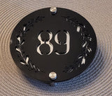 Round House Number, House Number Sign, Door Sign, Door Number, Modern, Acrylic, House Name, Address Sign, First Home,