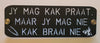 Afrikaans Braai Sign, Door Sign, Braai Modern, Acrylic, House sign, Address Sign, First Home,
