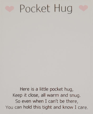 Elephant Handmade Wooden Pocket hug token love gift little pocket hug, pick me up pocket hug token
