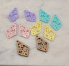 Floral Charm Earrings, Flower Cluster Earring, Boho, Daisy Earrings made from  Acrylic or wood. Many colours to choose from