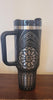 Cathedral, Stained glass window, church, Goth, Vintage Engraved Boho gift 40oz Double Wall Insulated Tumbler with Handles Gift