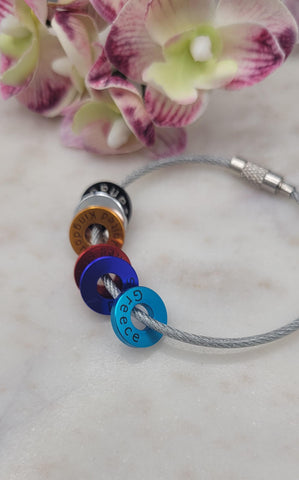 Personalized Country City Town Travel Tokens for Bracelets and Necklaces Engraved Travel Rings, Travel Gift Made from metal