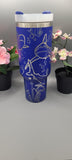 Sharks 40oz Double Wall Insulated Tumbler with Handles Gift for mom, Granny, sister, Niece