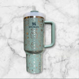 Original Stanley cute English bulldog tumbler,40oz dog cup, Engraved tumbler 40oz Double Wall Insulated Tumbler with Handles