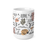 Motivational Ceramic Coffee Mug Set, Inspirational Gifts for Self-Care, Positive Affirmations, Great for Home or Office, 11oz & 15oz