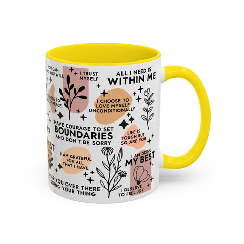 Empowering Affirmation Coffee Mug, Motivational Daily Reminders Cup, Self-Love Gift, Positive Vibes Mug, Inspirational Kitchen Decor