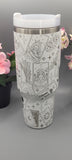 Tarot Cards 40oz Double Wall Insulated Tumbler with Handles Gift for mom, Granny, sister, Niece