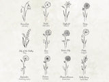 Personalized Birth Flower 20oz Tumbler,  Insulated Stainless Steel Mug Tumbler, Laser Engraved Tumbler, Birth Flower Mug