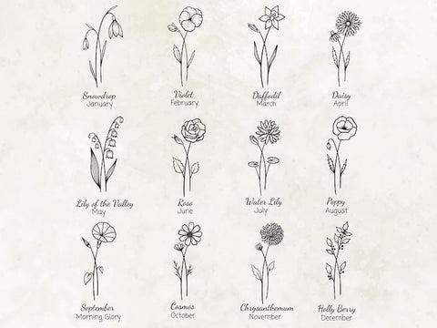 Personalized Birth Flower 20oz Tumbler,  Insulated Stainless Steel Mug Tumbler, Laser Engraved Tumbler, Birth Flower Mug