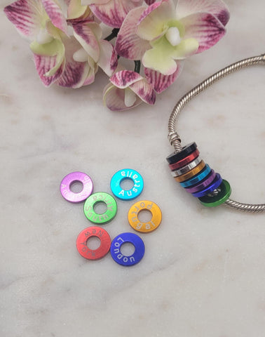 Personalized Engraved Charm: Custom Word Travel Token for, Keychain Bracelet or Necklace
