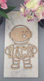 Personalized Astronaut Name Sign  Outer Space Boys Bedroom Decor, Nursery Wall or Door Hanger, Custom Acrylic or Wood Kids Room Gift