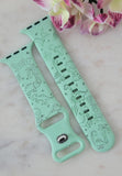 Engraved Cute Dinosaurs Design for kids Apple Watch Silicone Sports Band/Strap  38mm/40mm/41mm/42mm/44mm/45mm/46mm/49mm