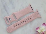 Engraved Protea Flowers Gift Design for Apple Watch Silicone Sports Band/Strap  38mm/40mm/41mm/42mm/44mm/45mm/46mm/49mm Garden Boho