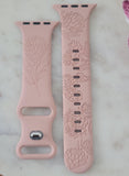 Engraved Protea Flowers Gift Design for Apple Watch Silicone Sports Band/Strap  38mm/40mm/41mm/42mm/44mm/45mm/46mm/49mm Garden Boho