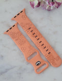 Engraved Honey Bees, Bumble bee Gift Design for Apple Watch Silicone Sports Band/Strap  38mm/40mm/41mm/42mm/44mm/45mm/46mm/49mm
