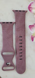 Engraved Peacock  feathers print Gift for Apple Watch Silicone Sports Band/Strap  38mm/40mm/41mm/42mm/44mm/45mm/46mm/49mm