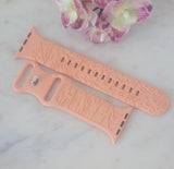 Engraved Cheer, Cheerleader Gift Design for Apple Watch Silicone Sports Band/Strap  38mm/40mm/41mm/42mm/44mm/45mm/46mm/49mm