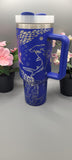Sharks 40oz Double Wall Insulated Tumbler with Handles Gift for mom, Granny, sister, Niece
